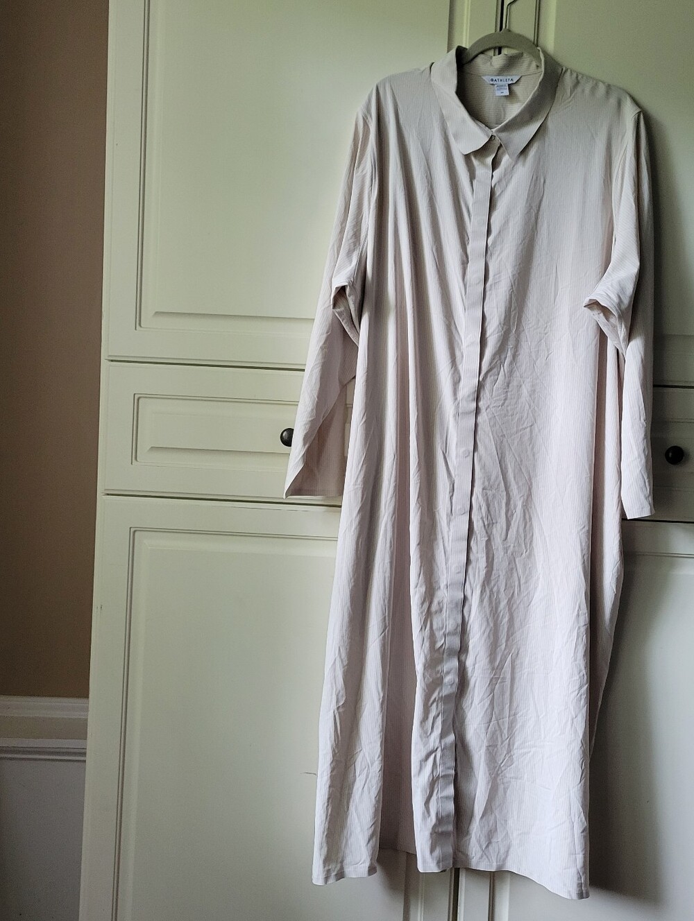 Athleta Urbanite midi shirt dress collar button down Pockets Plus 3X *no belt